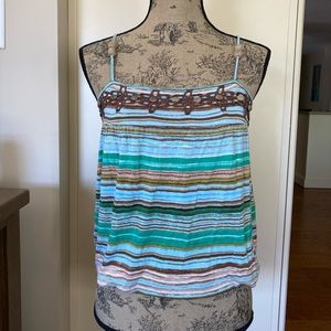 Blue/Green Boho Bar Tank Top
